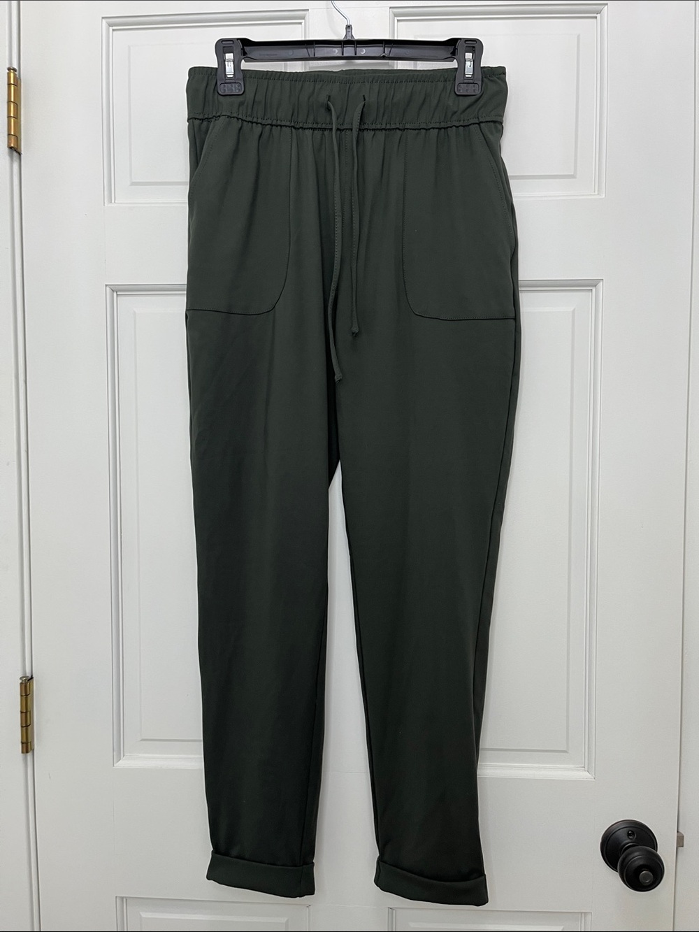 RachelZoe Dark Green Drawstring Pull On Waist Joggers - Size 6